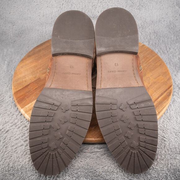 Aston Grey Brown Kongal Lace-Up Cap-Toe Boots Mens Size 13 - Picture 7 of 9